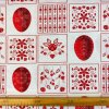 169354 2 baumwolle gemustert patchwork eier in rot