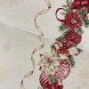 243191 gobelin vianoce obrus zlaty lurex s vianocnym dekorom