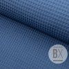 654 3 bavlna vafla organic modra denim tmava