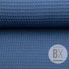 654 4 bavlna vafla organic modra denim tmava