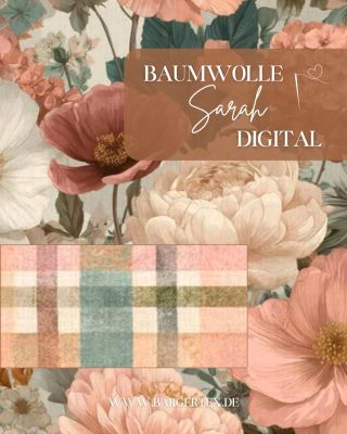 Kreieren Sie etwas Schönes 💛 – ob für Ihr Zuhause oder Ihre Garderobe. Entdecken Sie Baumwolle Sarah Digital – einen...