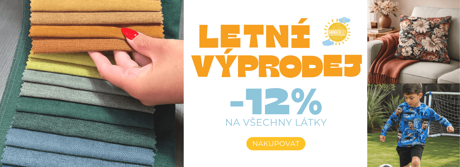 Letní výprodej v BARGERTEX! –12 % na všechny látky