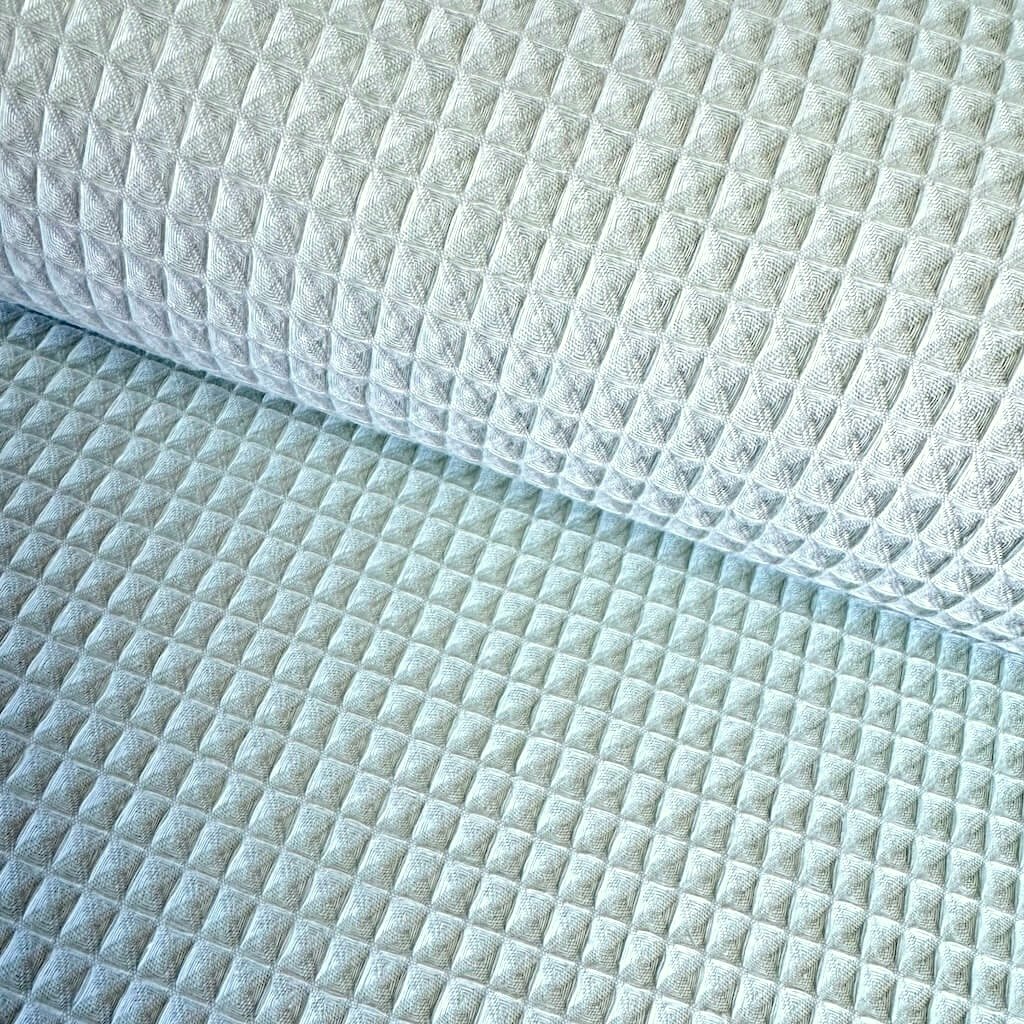 696 11 bavlna vafla organic zelena vintage svetla