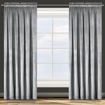 15061 hotovy zaves design91 rosa na paske 135x300 cm siva