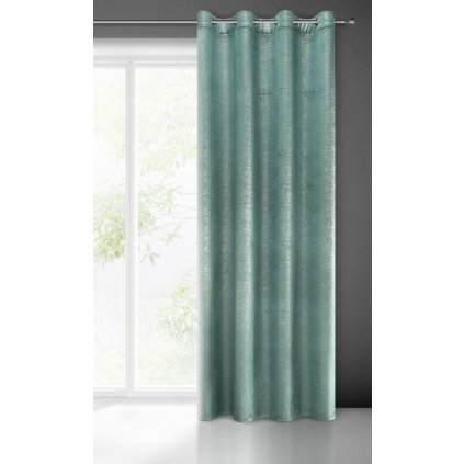 77610 7 zaves mabel na kruzkoch 140x250 cm tyrkysovy