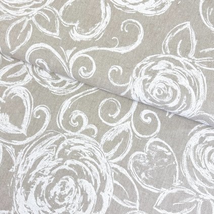 567 3 bavlna talia pivonie biela