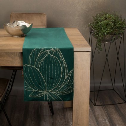 20632 obrus blink 12 35 x 180 cm tmavozeleny