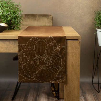 18853 obrus blink 13 35 x 180 cm hnedy