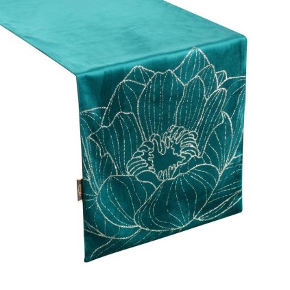 18823 obrus blink 13 35 x 220 cm tmavy tyrkysovy