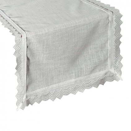 50227 dekoracna stola 35x140 cm biely