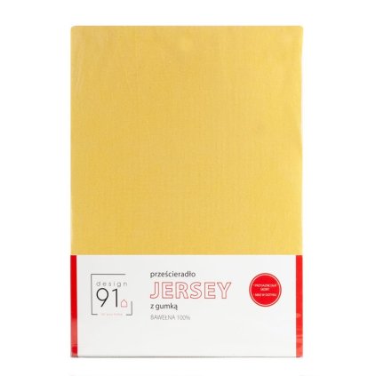 133569 9 prestieradlo s elastickym jersey design91 120x200 cm vyska 25 cm zlta horcicova