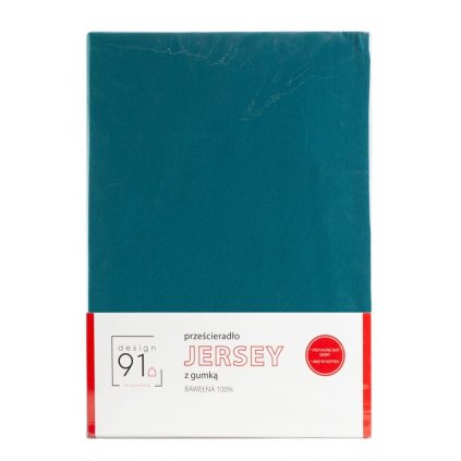 132537 8 prestieradlo s elastickym jersey design91 180x200 cm vyska 30 cm tyrkysova