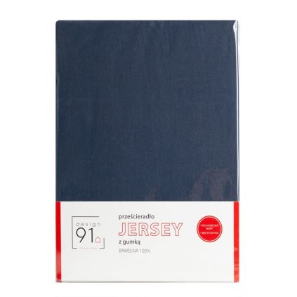 12397 prestieradlo s elastickym jersey design91 220x200 cm vyska 30 cm modra navy