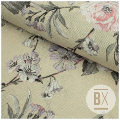 52563 8124 spanielska loneta violet flower pattern