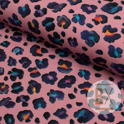 6672 3 trickovina digital leopard staroruzova tmava