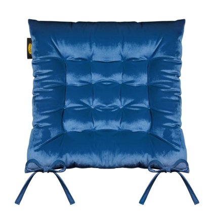 1408 vankus na stolicku zamatovy 40x40x6 cm modra navy