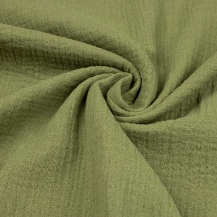 165996 8 dvojita gazovina muselin zelena army svetla