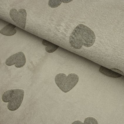 166017 3 babysoft vzorovany srdiecka na sivom