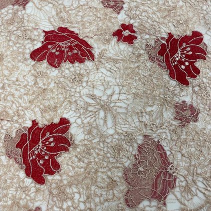 166285 5 krajka px kvety na bezovom