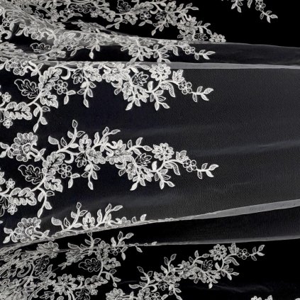 166384 krajka bordura biela