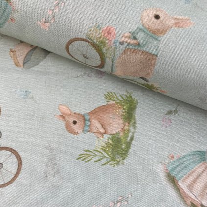 166743 spanielska loneta digital premium velka noc zajacik na zelenom