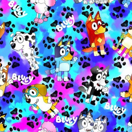 166923 1 teplakovina digital bluey modra