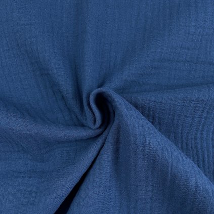 167241 5 dvojita gazovina muselin modra namornicka navy