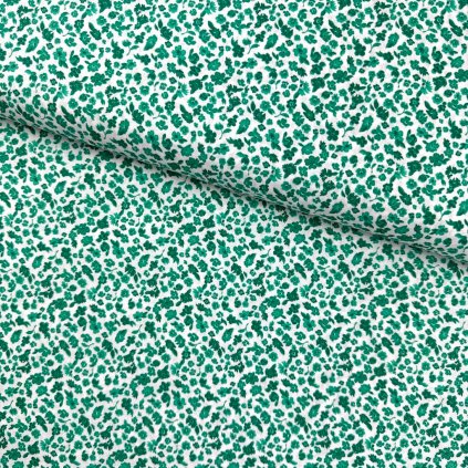 168857 6 bavlna vzorovana zelene kvietocky