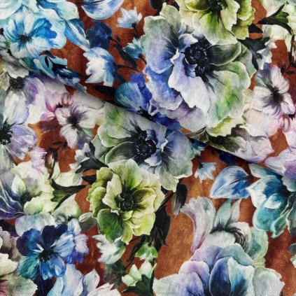 168899 7 lan digital kvety na hnedej