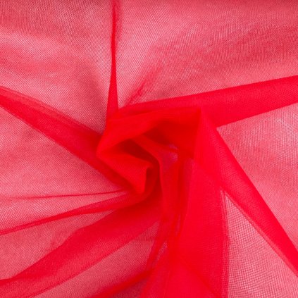 169497 tyl svadobny hrubsi 300 cm cervena