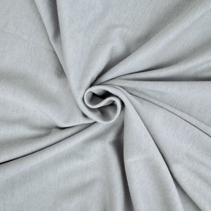 Tričkovina BIO Bavlna Washed 150g - Šedá světlá