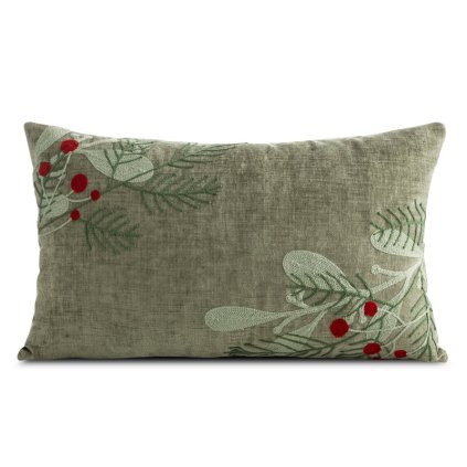 256496 vianocna obliecka na vankus 261 30x50cm zelena