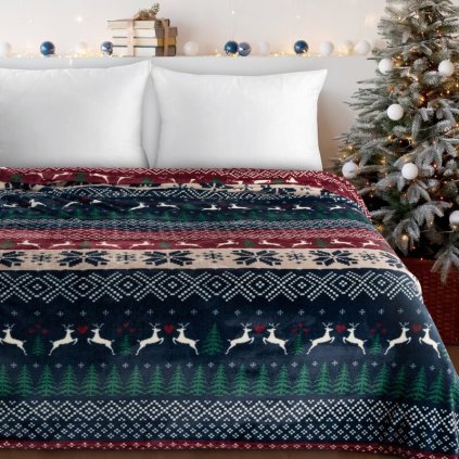 264092 vianocna deka 26 150x200 tmavomodra