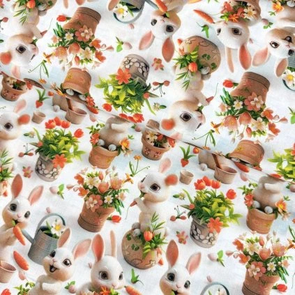 271038 5 bavlna digital zajace s mrkvami