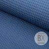654 3 bavlna vafla organic modra denim tmava