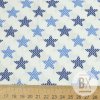 8211 2 bavlna vzorovana hviezdy modra