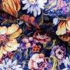 160572 zamat velvet digital kvety modra tmava