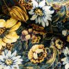 Zamat Velvet digital - Květiny tehlová