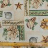 Gobelín Vánoce - Lurex patchwork na režném