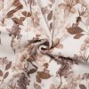 Úplet Vafla Digital - Hnědé květy na bílém