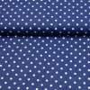 165975 4 bavlna vzorovana biele bodky 3 mm na modrom