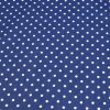 Bavlna vzorovaná - Bílé tečky (3 mm) na modrém