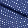 165975 3 bavlna vzorovana biele bodky 3 mm na modrom