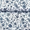 169049 4 bavlna vzorovana tmavomodre lucne kvety na bielom
