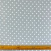 174245 3 bavlna vzorovana biele bodky 1 cm na sivom