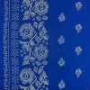 174644 3 bavlna ludovy vzor bordura biela na modrom kralovskom