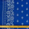 174644 4 bavlna ludovy vzor bordura biela na modrom kralovskom
