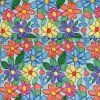 175778 4 bavlna digital kvietky kreslene