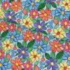 175778 3 bavlna digital kvietky kreslene