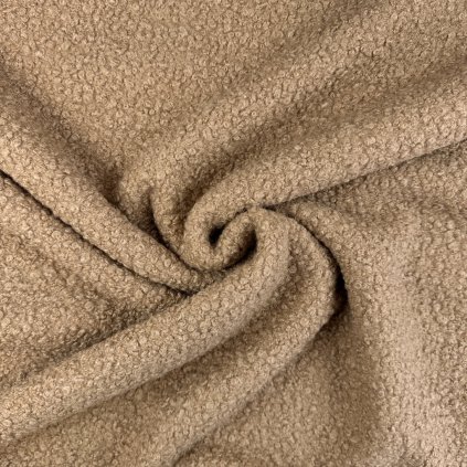 172757 5 kabatovina boucle maxi hneda pieskova svetla